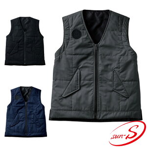 BO32160 雷神ウォームベスト サンエス( SUN-S )作業服 作業着 防寒着 防寒ベスト M〜5Lポリエステル65%・綿35%
