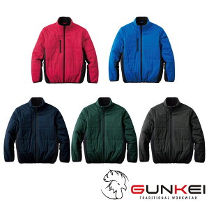 GK32400 ストレッチ防寒ジャケット サンエス SUN-S GUNKEI 秋冬 作業服 作業着 防寒着 防寒ウェア S〜6L ポリエステル100% 撥水加工 軽量 ストレッチ 防風 反射材 ポリエステルニット