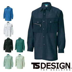 7105 長袖シャツ ts デザイン 藤和 TS DESIGN トップシャレトン 春夏作業服 作業着 【社名刺繍無料】 S M L LL 3L 4L 5L 6L ポリエステル80%・綿20%