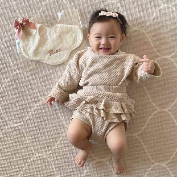 楽天市場】（名入れ）ふわふわ スタイ 二枚セット 男の子 女の子 防水 
