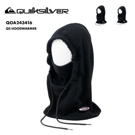 QUIKSILVER/クイックシルバー メンズ フードウォーマー フード付きネックウォーマー QS HOODWARMER 2024-25 SNOW QOA243416 スヌード ネックカバー スキー スノーボード スノボ 防寒 ドローコード付き オーバーサイズ 黒 フェイスマスク アウトドア 男性用 《☆》