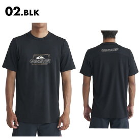 QUIKSILVER/クイックシルバー メンズ 半袖 ラッシュガードTシャツ LINE BY LINE ACTION SS 2024 SPRING QLY241002 UVカット 水着 スイムウェア UPF50+ サーフィン SUP 速乾 海水浴 ブランド ロゴ 夏服《MENR》 《OTMSS》 《☆》 型落ち アウトレット