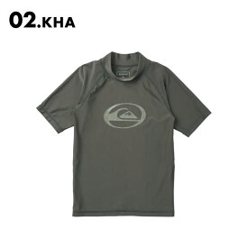 QUIKSILVER/クイックシルバー キッズ 半袖ラッシュガード SATURN SR YOUTH 2024 SPRING KLY241024 UVカット 水着 紫外線カット 紫外線対策 UPF50＋ 速乾 伸縮 水遊び プール アウトドア ジュニア 子供用 こども用 男の子用 女の子用《KDSR》 《OTJSS》 《☆》 SS限定