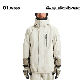 QUIKSILVER/クイックシルバー メンズ GORE-TEX スノージャケット MISSION GORE-TEX JK 2025-26SNOW EQYTJ03532 スノーウェア スノー スキー スノボ スノーボード ウインタースポーツ パウダースカート 連結用ループ パスポケット ゴーグルポケット ベンチレーション 男性用