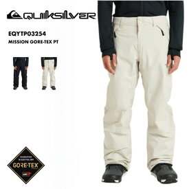 QUIKSILVER/クイックシルバー メンズ GORE-TEX スノーパンツ MISSION GORE-TEX PT 2025-26SNOW EQYTP03254 スノーウェア スノー スキー スノボ スノーボード ベンチレーション ブーツゲイター 連結用ループ エッジガード ベンチレーション 男性用