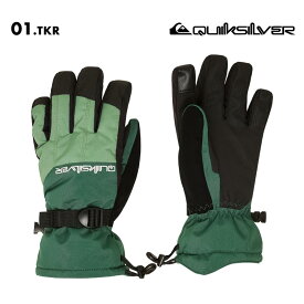 QUIKSILVER/クイックシルバー メンズ 5指グローブ MISSION GLOVE 2025-26SNOW QGV253400 スノーグローブ 手袋 スノー スキー スノボ スノーボード 耐水 防寒 タッチパネル対応 リーシュコード 男性用