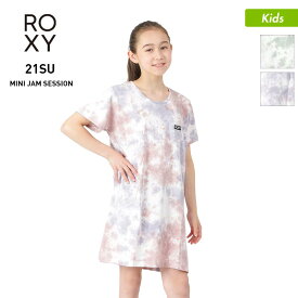 【SALE】 ROXY/ロキシー キッズ ワンピース TDR212103 半袖 Tシャツ トップス ジュニア 子供用 こども用 女の子用