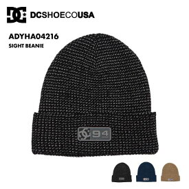 DC SHOES/ディーシー ニット帽 SIGHT BEANIE メンズ レディース ビーニー ニットキャップ 折り返し スノーボード スキー 防寒 防風 秋冬 小物 ウィンタースポーツ 男女兼用 ブランド ロゴ 帽子 2024 SNOW ADYHA04216《☆》 型落ち アウトレット