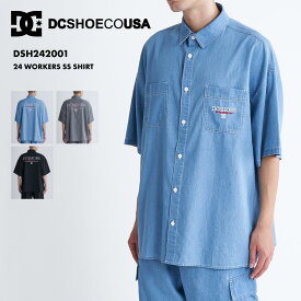 DC SHOES/ディーシー メンズ 半袖 シャツ 24 WORKERS SS SHIRT 2024 SUMMER DSH242001 水陸両用 速乾 ビッグシルエット オーバーサイズ トップス 塩素対応 大きめ ブランド 正規品 男性用 《OTMSS》 《☆》 型落ち アウトレット