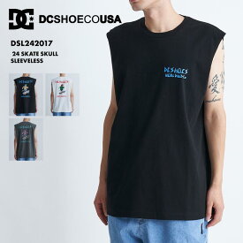 DC SHOES/ディーシー メンズ タンクトップ Tシャツ 24 SKATE SKULL SLEEVELESS 2024 SUMMER DSL242017 水着 水陸両用 UVカット ノースリーブ ヘビーウェイト 紫外線カット ヴィンテージ調 ブランド 正規品 男性用 《OTMSS》 《☆》 型落ち アウトレット