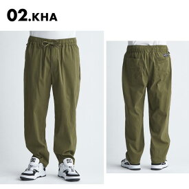 DC SHOES/ディーシー メンズ スケートボードパンツ カーキ グリーン 緑 Lサイズ WIDE PANT DPT241007 綿パン ワイドパンツ ストレッチイージーパンツ スケボー スケーターパンツ ワイドシルエット シンプル ウエストゴム ストリートファッション 男性用 《OTMSS》 《☆》