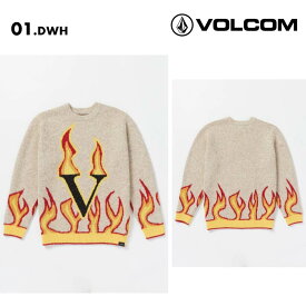 VOLCOM/ボルコム メンズ セーター FERGADELIC SWEATER 2024 FALL A0732400 レギュラーフィット クルーネック ヘビーウェイト スキー スノボ 防寒 暖かい レトロ 秋冬 ニット 男性用 《☆》 型落ち アウトレット