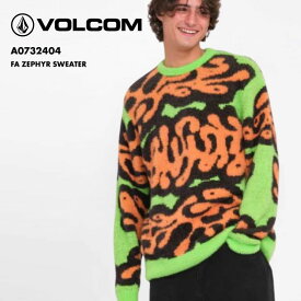 VOLCOM/ボルコム メンズ セーター FA ZEPHYR SWEATER 2024 FALL A0732404 レギュラーフィット クルーネック ヘビーウェイト スキー スノボ 防寒 暖かい ラウンドカラー 秋冬 ニット 男性用 《☆》 型落ち アウトレット