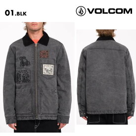 VOLCOM/ボルコム メンズ ジャケット FA KEUTCHI JACKET 2024 FALL A1732406 リラックスフィット ミドル丈 コーデュロイ襟 ジップフロント ウエストポケット 防寒 内ポケット おしゃれ 秋冬 ブランド 男性用 《☆》 型落ち アウトレット