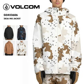 VOLCOM/ボルコム スノーボードウェアメンズ スノージャケット 2836 INS JACKET 2026 SNOW G0452606 スノーウェア スノボウェア スノーボード スキー ジャケット単品 中綿入り 2レイヤー 防水透湿性 20,000mm/20,000gm? ゲレンデ 防寒着 アウター ブランド 男性用
