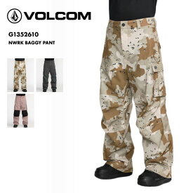 VOLCOM/ボルコム スノーボードウェアメンズ スノーパンツ NWRK BAGGY PANT 2026 SNOW G1352610 スノーウェア スノボウェア スノーボード スキー パンツ単品 2レイヤー ベンチレーション付き ゲレンデ 防寒着 アウター ベンチレーション ブランド 男性用