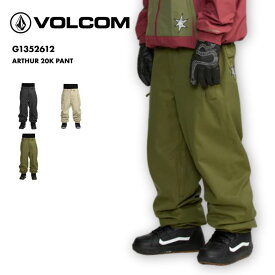 VOLCOM/ボルコム スノーボードウェアメンズ スノーパンツ ARTHUR 20K PANT 2026 SNOW G1352612 スノーウェア スノボウェア スノーボード スキー パンツ単品 2レイヤー ベンチレーション付き ゲレンデ 防寒着 アウター ブランド 男性用