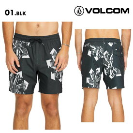 VOLCOM/ボルコム メンズ サーフパンツ UNITE STONEY TRUNK 17 2025 SPRING A2512501 ボードショーツ 水着 サーフィン ビーチ プール ウエストゴム アクティビティ サイドハンドポケット ブランド ロゴ 男性用 《☆》