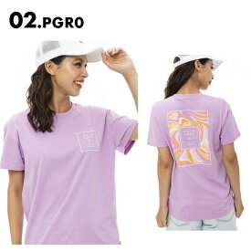 全品10％OFF券配布 BILLABONG/ビラボン レディース Tシャツ LARGE SQUARE PATTEN 2023 SPRING BD013-201 半そで 半袖 春夏 体型カバー 大きめ ブランド ロゴ ルーズ 正規品 女性用