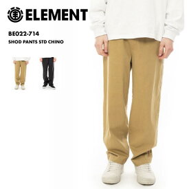 ELEMENT/エレメント メンズ スケートボードパンツ リラックス ワイド SHOD PANTS STD CHINO 2024 FALL BE022-714 ロングパンツ 長ズボン チノパン ウエストゴム ロゴ ブランド 正規品 男性用 ロゴ ワイドシルエット 《☆》 型落ち アウトレット