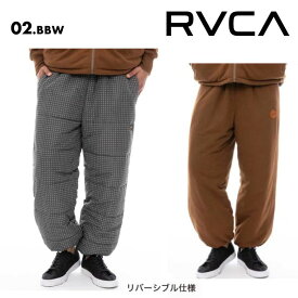 RVCA/ルーカ メンズ リバーシブル パンツ GRANT PUFFER REVERSIBLE PT 2024 HOLIDAY BE04B-706 ロングパンツ ボトムス ワイドシルエット 大きめ 防寒 秋冬 リラックス 長ズボン 男性用 男性用 《☆》 型落ち アウトレット