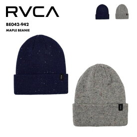 RVCA/ルーカ メンズ ニット帽 MAPLE BEANIE 2024 FALL＆WINTER BE042-942 ビーニー 帽子 スノーボード スキー ニットキャップキャップ 防寒 リブ編み カフビーニー ロゴ 秋冬 男性用 《☆》 型落ち アウトレット