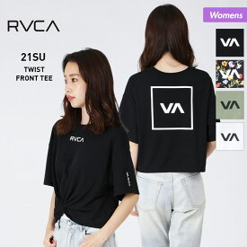 全品10％OFF券配布 ルーカ RVCA レディース 半袖 Tシャツ BB043-810 ホワイト ブラック バックロゴ トップス ティーシャツ 黒色 女性用 白色