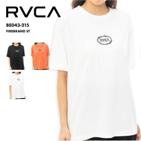 RVCA/ルーカ レディース 半袖 Tシャツ FIREBRAND ST 2024 SPRING BE043-215 ティーシャツ ゆったり 大きめ クルーネック ブラック オレンジ ブランド おしゃれ 春夏 正規品 女性用 《OTLSS》 《☆》 型落ち アウトレット