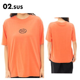 RVCA/ルーカ レディース 半袖 Tシャツ FIREBRAND ST 2024 SPRING BE043-215 ティーシャツ ゆったり 大きめ クルーネック ブラック オレンジ ブランド おしゃれ 春夏 正規品 女性用