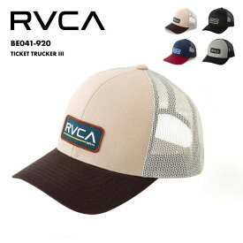 RVCA/ルーカ メンズ メッシュ キャップ TICKET TRUCKER III 2024 SPRING BE041-920 ベースボールキャップ 丸い ツバ カーブバイザー サイズ調整 ブラック ロゴ ブランド おしゃれ 春夏 正規品 男性用 《OTMSS》 《☆》 型落ち アウトレット
