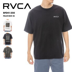 RVCA/ルーカ メンズ 半袖 Tシャツ PALM BOX SS 25 SPRING BF041-250 クルーネック 綿100 厚手 オーバーフィット カジュアル ロゴ ゆったり ルーズ ユーズド感 ブランド 男性用 《☆》 型落ち アウトレット