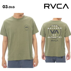 RVCA/ルーカ メンズ 半袖 Tシャツ ESCAPE CIRCLE SS 25 SPRING BF041-259 クルーネック 綿100 シンプル ベーシック ロゴ グラフィック おしゃれ かっこいい ブランド 男性用 《☆》 型落ち アウトレット