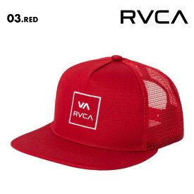 RVCA/ルーカ メンズ キャップ VA ALL THE WAY TRUCKER 25 SPRING BF041-953 帽子 ぼうし メッシュ 日よけ 紫外線対策 調整可 深め シンプル ブランド ロゴ 男性用 《☆》 型落ち アウトレット