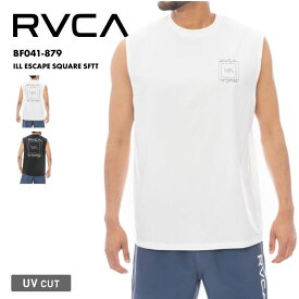 RVCA/ルーカ メンズ タンクトップ ラッシュガード ILL ESCAPE SQUARE SFTT 25 SPRING BF041-879 速乾 UVカット ノースリーブ UPF50 グラフィック ゆったり ルーズ オーバー プール ビーチ 男性用 《☆》 型落ち アウトレット