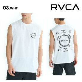 RVCA/ルーカ メンズ タンクトップ ラッシュガード CHAIN RELEASE SFTT 25 SUMMER BF04A-853 速乾 UVカット ノースリーブ 紫外線対策 ビーチ プール トップス トレーニング ブランド ロゴ 男性用 《☆》 型落ち アウトレット