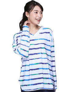 丈長め オーバーサイズ ゆったり ラッシュガード Tシャツ レディース 長袖 UPF50+ UV UVカット 接触冷感 耐塩素 日焼け防止 紫外線対策 水着 ビーチ プール リゾート レジャー アウトドア 水陸