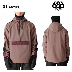 686/シックスエイトシックス スノーボードウェア ボードウェア メンズ スノーウェア スキーウェア アウター WATERPROOF ANORAK WINTER 24-25 M2WCST02 スキー ウインタースポーツ 防寒 暖かい 雪遊び ス