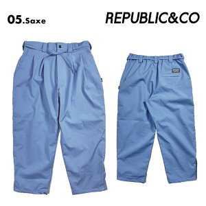 Republic & Co/リパブリック メンズ スノーウェア パンツ WIDE EAZY PANTS 2024-25 SNOW WIDE_EAZY スノボウェア スノーボードウェア スキーウェア ボードウェア 防寒 ブランド おしゃれ 男性用 《MDW》 型落