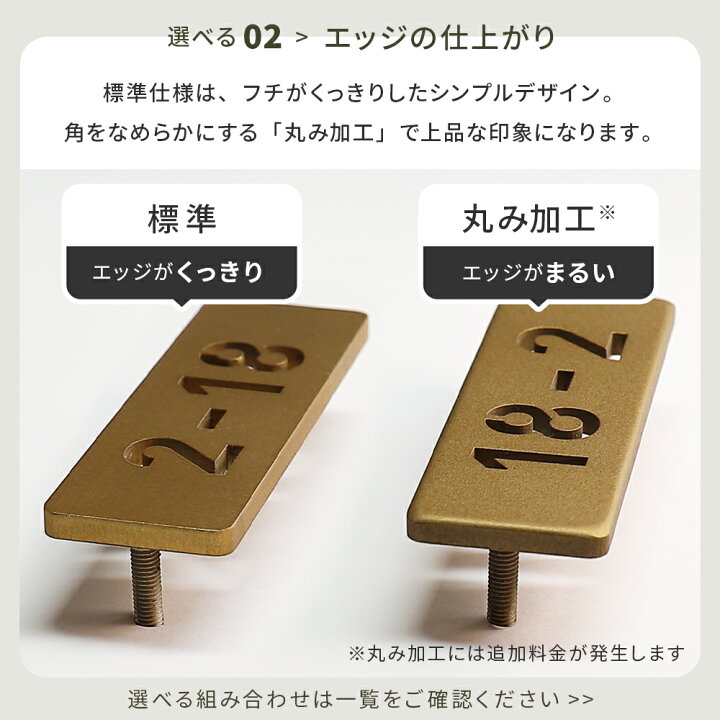 楽天市場】【表札とセット購入で2,200円OFF】表札 ステンレス 番地 