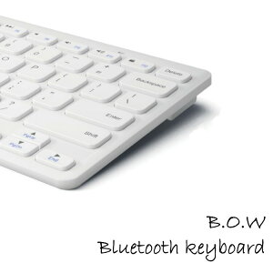 ワイヤレスキーボード Bluetooth 電池式 B.O.W 軽量でオシャレなキーボード iPhone対応 iOS/Android/Windows対応/タブレット/スマホ/ワイヤレス/Mac対応/ゴールド/keyboard/スタイリッシュ/簡単設定/BOW/持ち