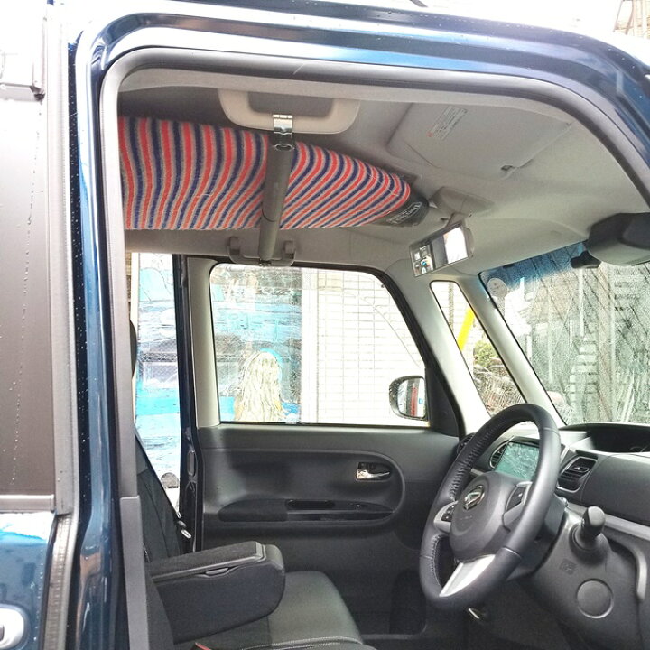 楽天市場 ダイハツ タント 13 10 19 6まで発売 用 車内キャリア 車内天井活用 スノーボード サーフィン スキー 脚立 ロッドホルダー サイドバー キャンプキャリア 車中泊 釣り 職人棚 室内 車内 ラック 棚 荷室 天井 収納 らくらく 簡単 取り外し 軽自動車 な