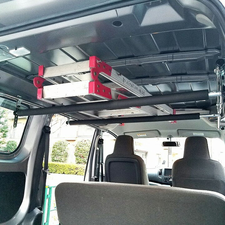 楽天市場 Nv0 V サイドバー スライドバー 車内キャリア ハイグレードパッド付 スノーボード サーフィン ロングボード スキー 脚立 ロッドホルダー サイドバー キャンプ ベース キャリア 車中泊 釣り 職人棚 ルーフ インナー 室内 車内 ラック 棚 荷室 荷台 天井 収納