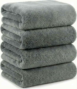 Mofuwa �o�X�^�I�� �Z�b�g �y2025�N�}�C�x�X�gNo1 �q�A�������_ �z���z 4���Z�b�g �}�C�N���t�@�C�o�[ ���� ���� ������ Bath Towel �~�j�o�X�^�I��