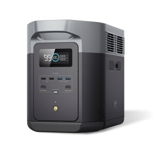 EcoFlow �|�[�^�u���d�� DELTA 2 Max ��e�� 2048Wh �����_�S���`�E�� 10�N������ ��i2000W �}���[�d100�� 15�o�̓|�[�g �h�� �L�����v �Ԓ��� ��d�΍� EPS�@�\ �A�v���Ή� �������g