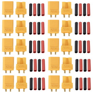 CowGoldChild XT30 �R�l�N�^�[ 20�s �[�X�v���O�I�X�ƃ��X �A�_�v�^�[ �V�������N�`���[�u �Ԃƍ� �M���k�`���[�u for RC ���|�o�b�e���[�[�d��o�b�e��RC�J�[ �{�[�g (10�y�A �u�I�X&���X ���F)