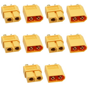 CowGoldChild XT60�R�l�N�^�[ 10�s�[�X�v���O�I�X�ƃ��X �R�l�N�^�A�_�v�^ ���W�R�����f���p RC�h���[�����|�o�b�e���[�p (5�y�A �u�t���I�X&���X)