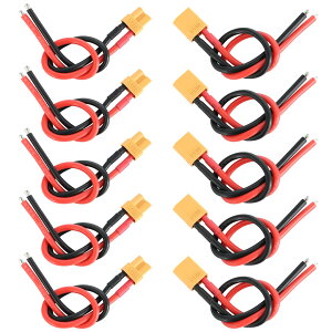 CowGoldChild XT30 �R�l�N�^�[ 10�s�[�X�v���O�I�X�ƃ��X �R�l�N�^�A�_�v�^ 150mm 16AWG �V���R�����C���[�t�� �P�[�u�����W�R�����f���p RC�h���[�����|�o�b�e���[�p (5�y�A �u�t���I�X&���X �Ԃ�