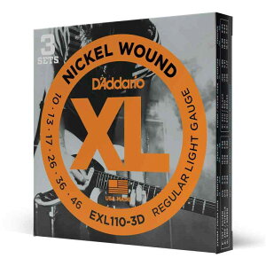 D'Addario(�_�_���I) �G���L�M�^�[�� EXL-110-3D (3�Z�b�g�p�b�N)