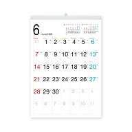 壁掛けカレンダー 2026年6月始まり 13枚組 六曜入り シンプルデザイン B5サイズ 書き込みやすい 国産上質…