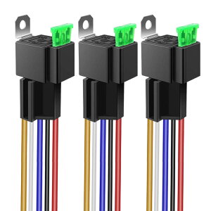 �ԗp�����[ 12V 40A 5Pin �q���[�Y On/Off SPDT �\�P�b�g 2�Z�b�g